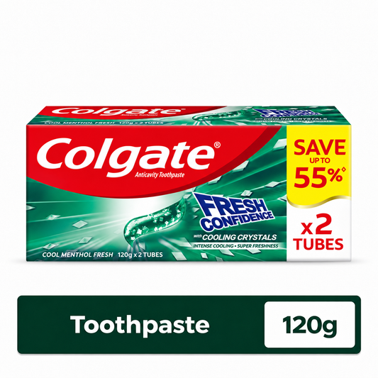 Colgate Fresh Confidence Cool Menthol Fresh Save 55% 120G