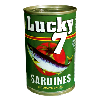 Lucky 7 Sardines Green 155G