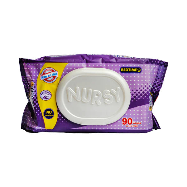 NURSY BABY WIPES BEDTIME - 90's X 24