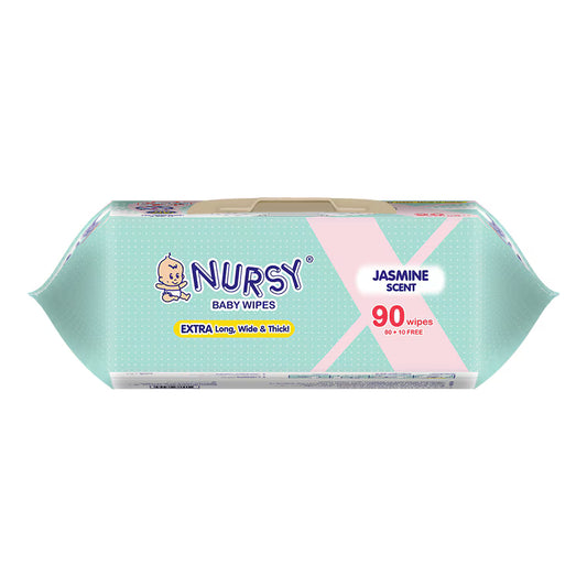 NURSY BABY WIPES EXTRA JASMINE SCENT - 90'S