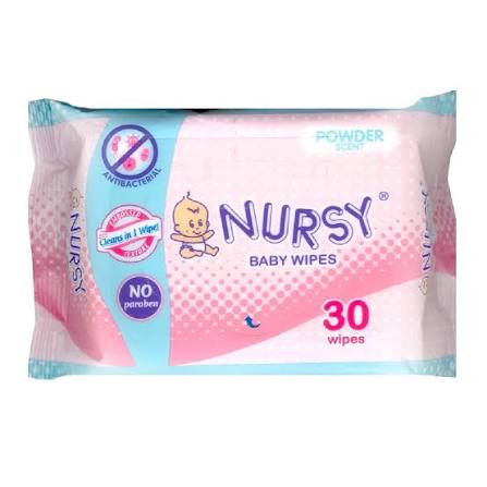 NURSY BABY WIPES IN P. SCENT - 30'S X 60