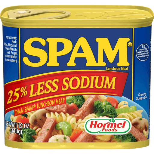 Spam Luncheon Meat 25% Less Sodium 340G