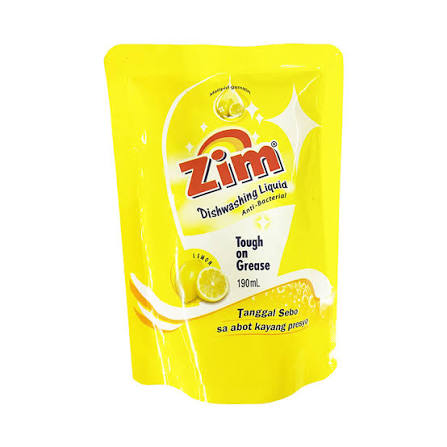 ZIM DISHWASHING LIQUID SACHET LEMON - 190ML